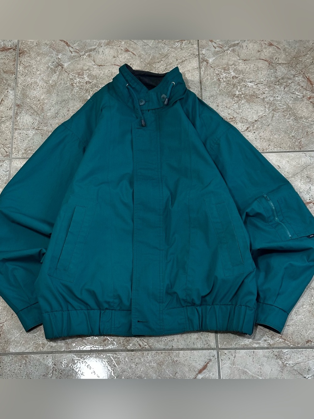 Vintage London Fog Teal Men's Bomber Jacket